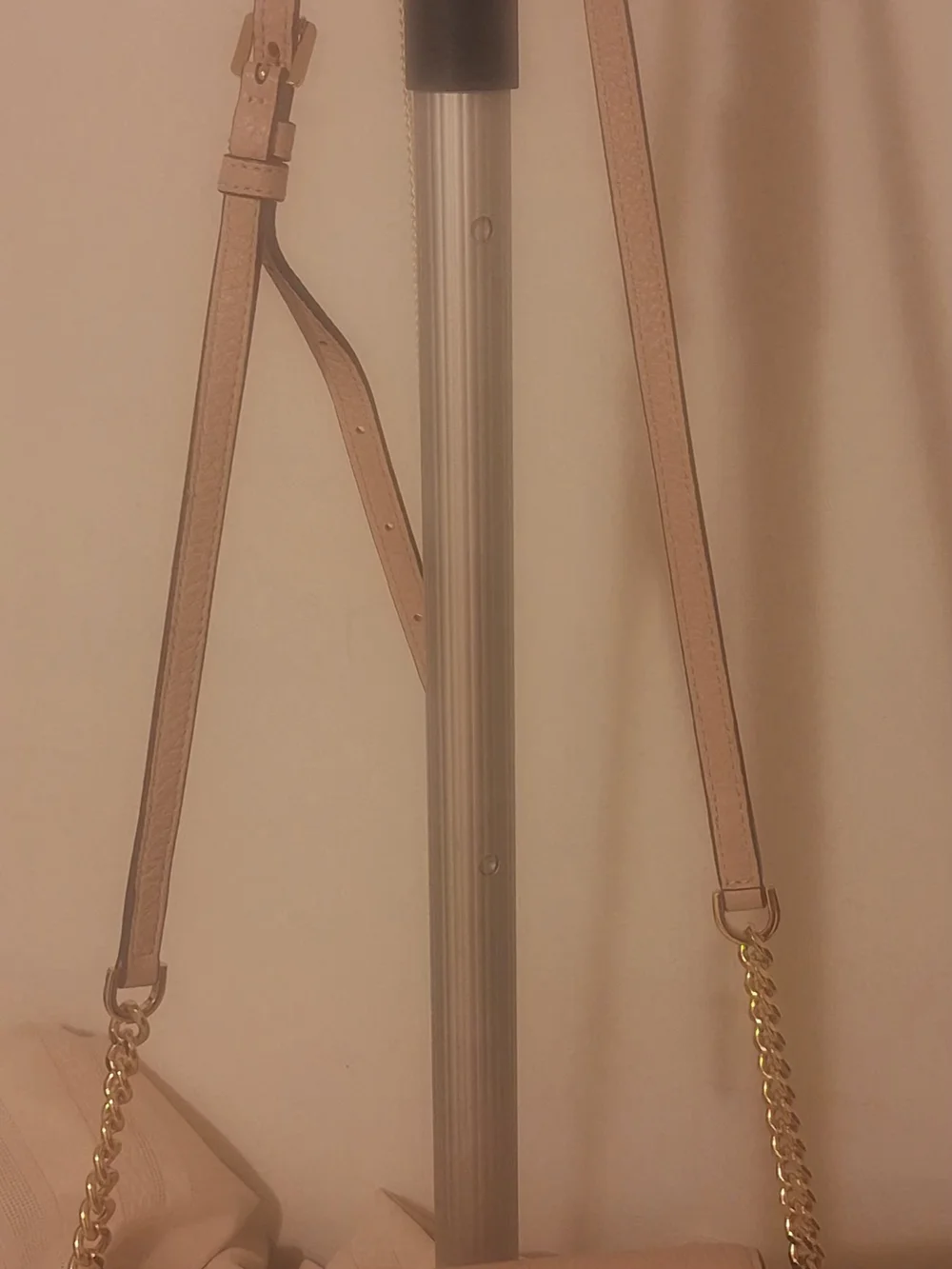 Michael Kors Pebbled Leather Crossbody Bag in Blush (7x7 By 2)